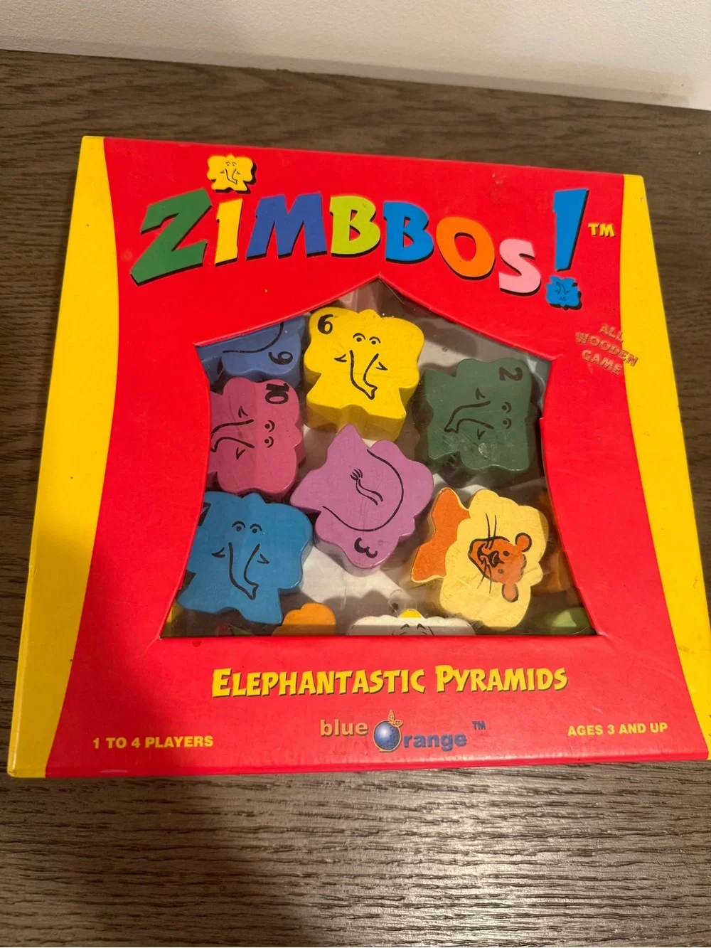 2004 ZIMBOS ! Elephantastic Pyramids Wooden Stacking Game